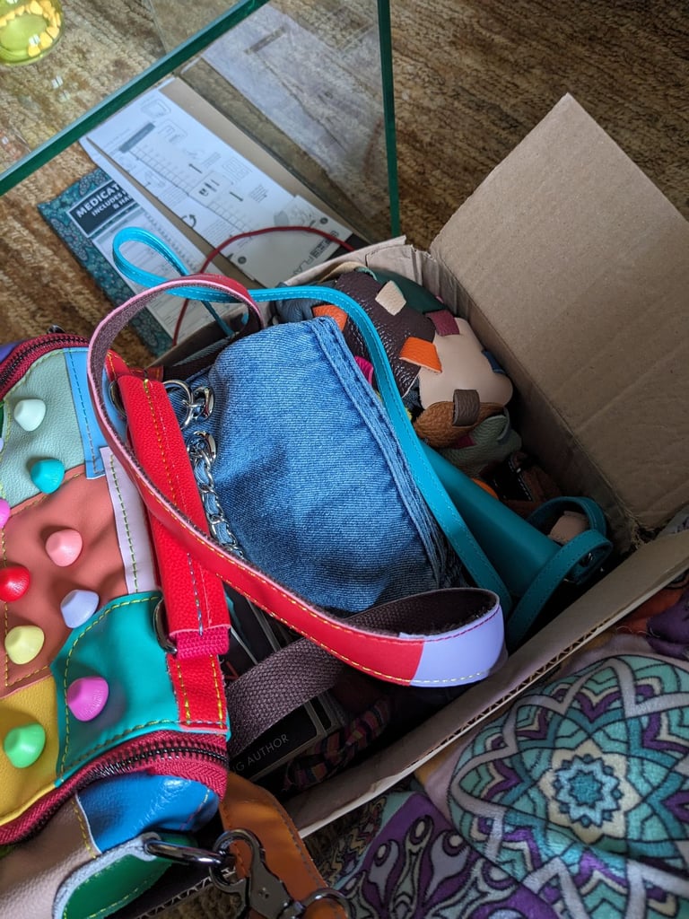 Hopefully going on Wednesday box of handbags and books 