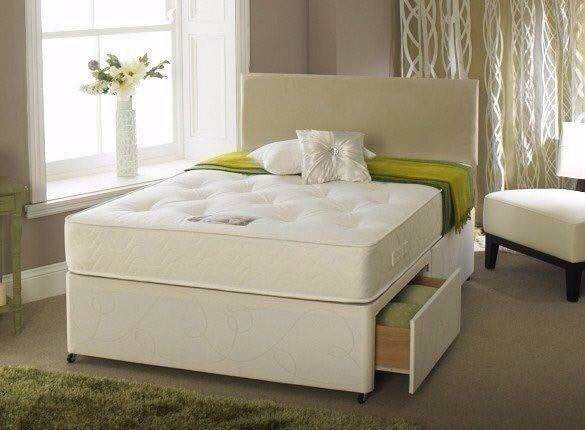 100% GUARANTEED PRICE NEW Double DIVAN Bed With Mattress Options Single Bed Kingsize Bed Same Day