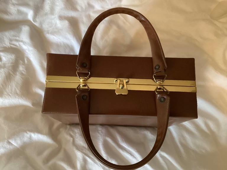 Retro Vintage Faux leather square handbag