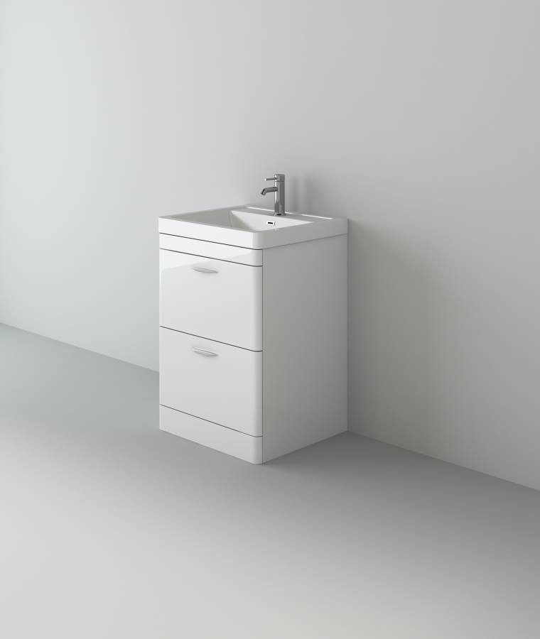 image for New Apollo White Vanity Unit and Ceramic Basin 700mm RRP £802 Our Price £290