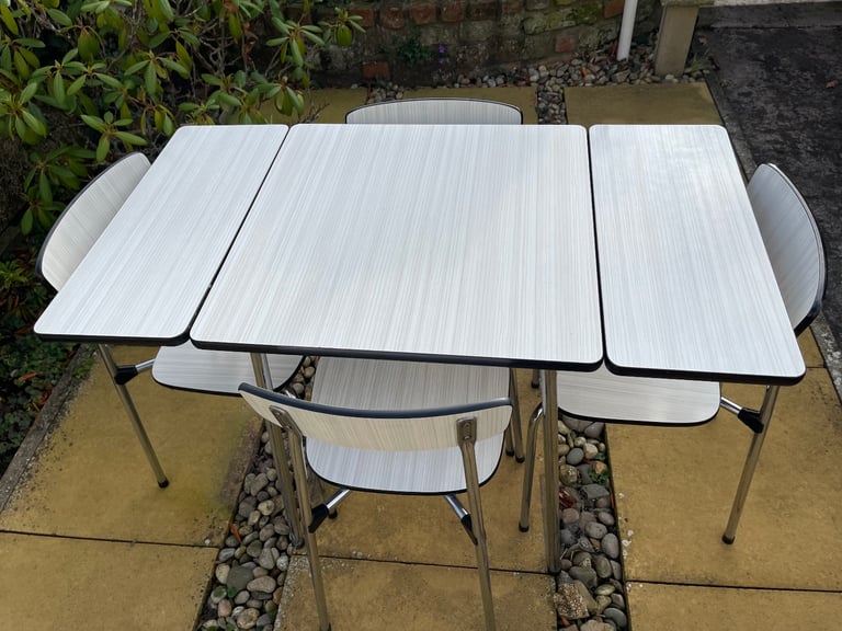 image for Vintage 1960s Formica table and four chairs