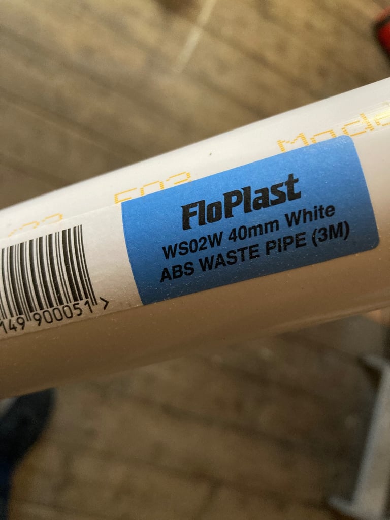 FloPlast WS02W White Solvent Weld Waste Pipe - 40mm