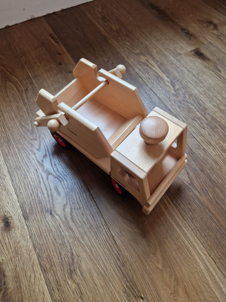 Wooden toy truck