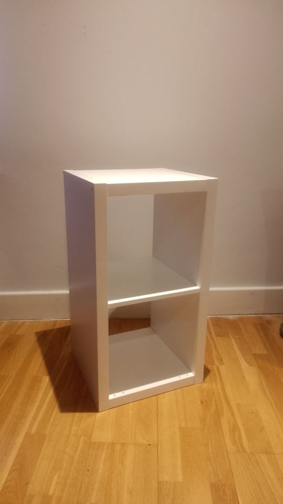 image for White Two-Shelf Storage Unit / Bedside Table