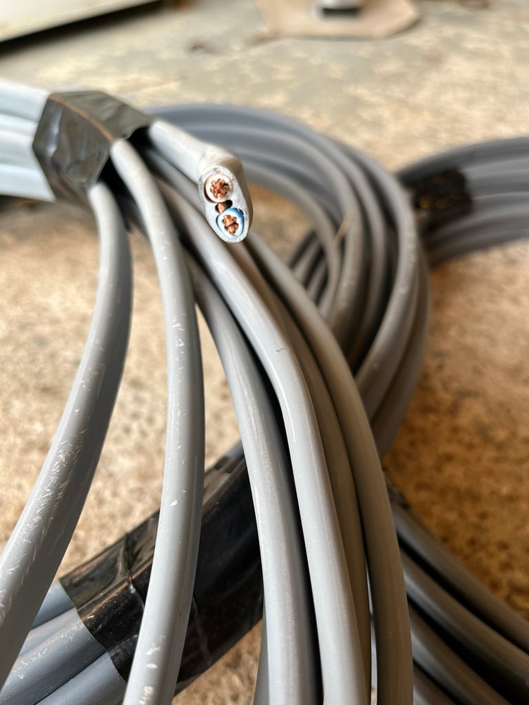 6.0mm 6242Y Flat Twin and Earth Cable Wire BASEC Cooker Shower 53M