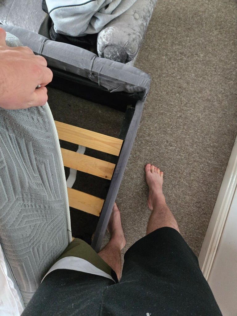 image for Grey double bed 