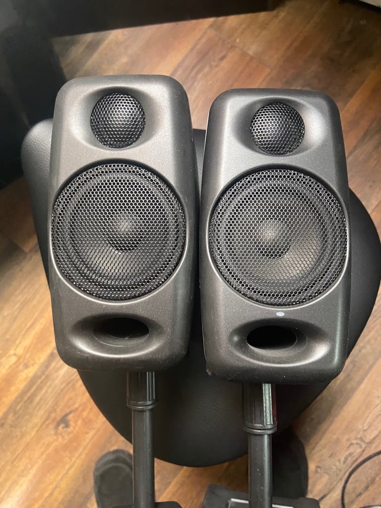 IK Multimedia iLoud active compact studio monitors.