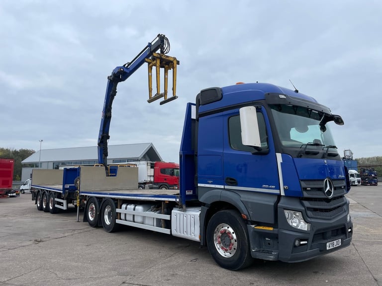 MERCEDES ACTROS 2546 *EURO 6* 6X2 DRAWBAR OUTFIT BRICK GRAB – 2018 – AY18 JXD