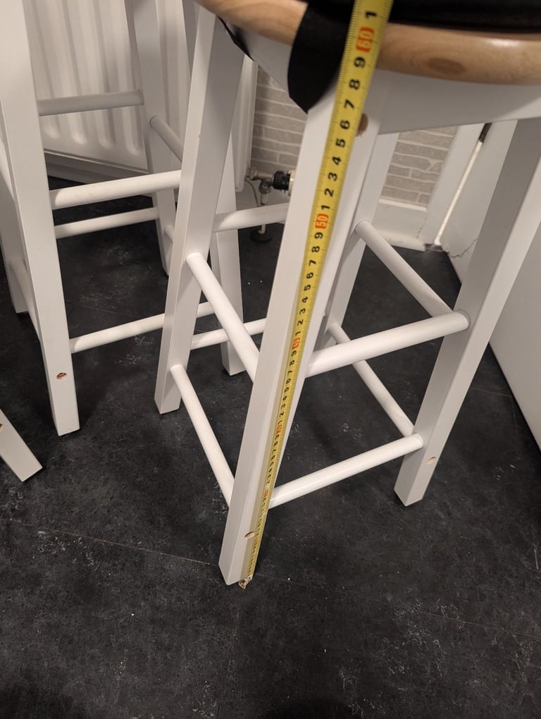 Habitat 4 as new wooden stools with clip of seatpads 