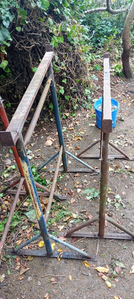 Builders steel scaffold trestles.