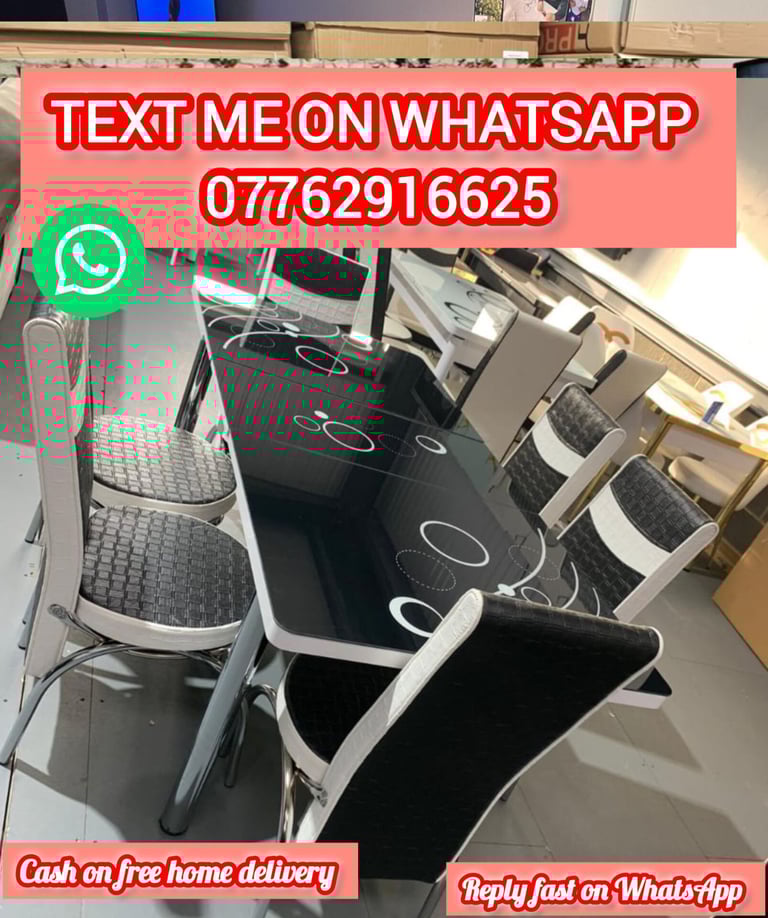 DINING TABLE WITH CHAIRS.