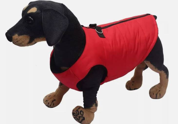  Windproof Warm Dog Clothes for Cold Weather Pet  Winter Coat Waterproof, RED