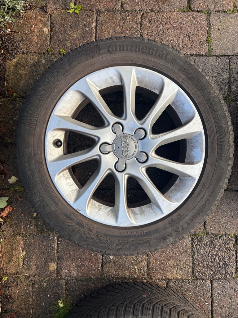 Alloy wheels and continental winter tyres to suit 2015 Audi A3, VW Golf etc 