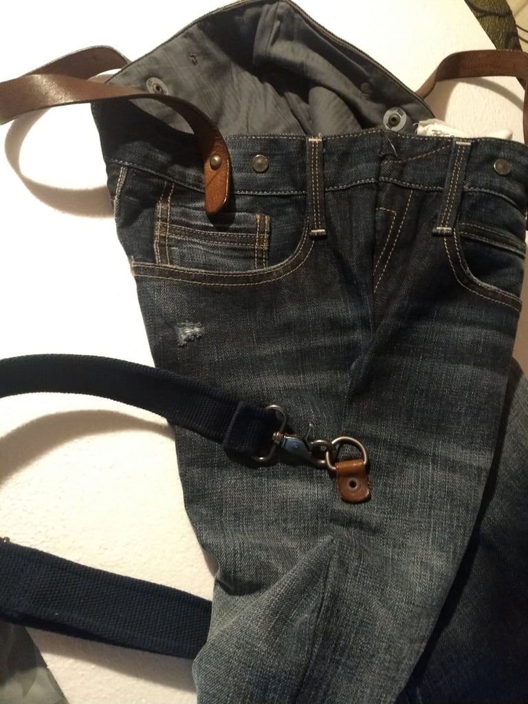 Vintage Replay denim Tote or shoulder bag. One off Unique jeans bag. Recycled denim 