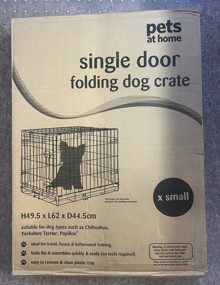 X-small folding dog crate