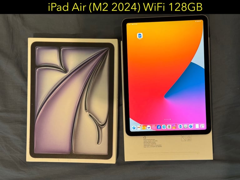 image for iPad Air 11-inch (M2, 2024) MUWC3NF/A WiFi 80% new, w/ box, Space Grey, 128 GB