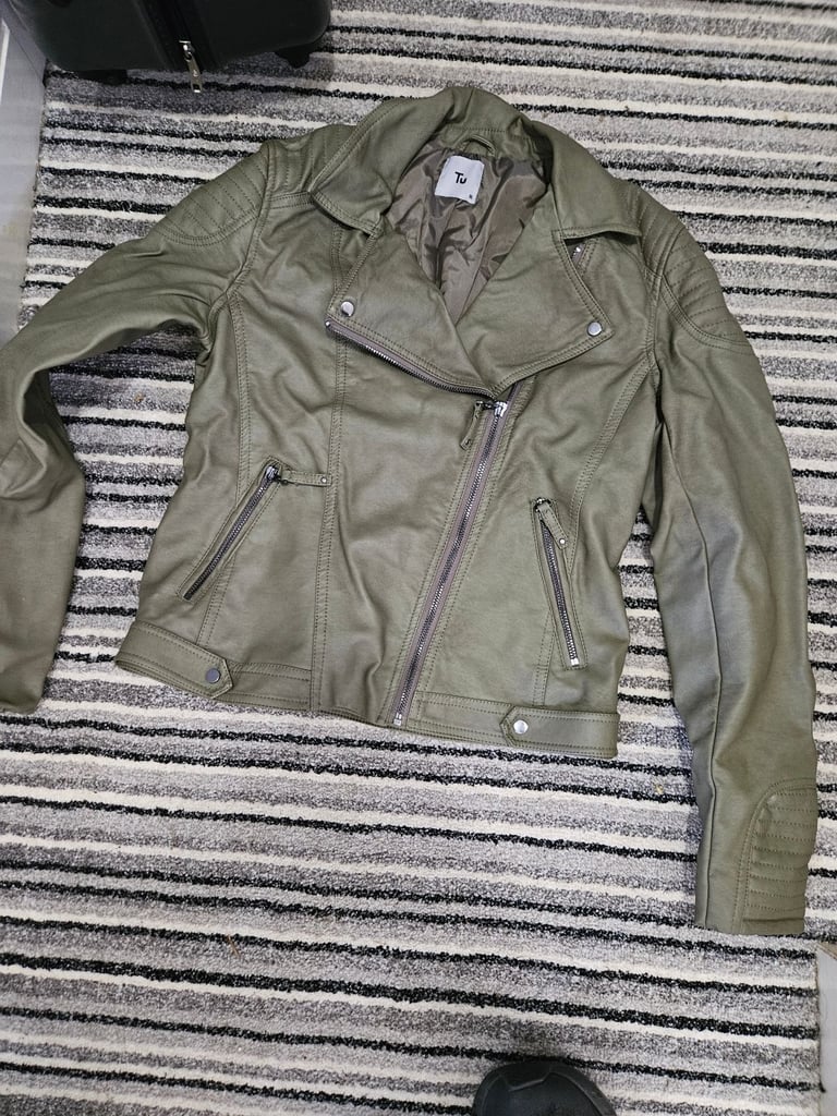 Womens leather and 1 denim jacket size 10