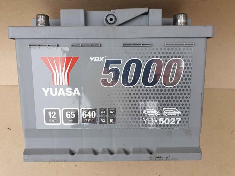 YUASA 5000 12V CAR BATTERY. TYPE 027. YBX5027