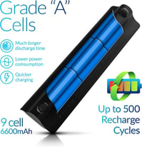 9 Cell Battery for HP 10.8A 6600mAh 