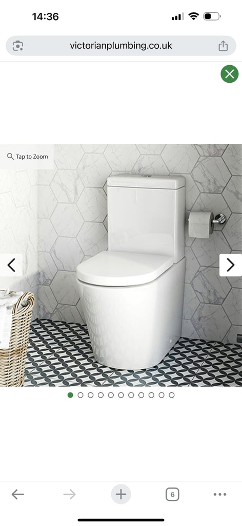 image for Mode Tate Rimless Close Coupled Toilet with Soft Close Seat