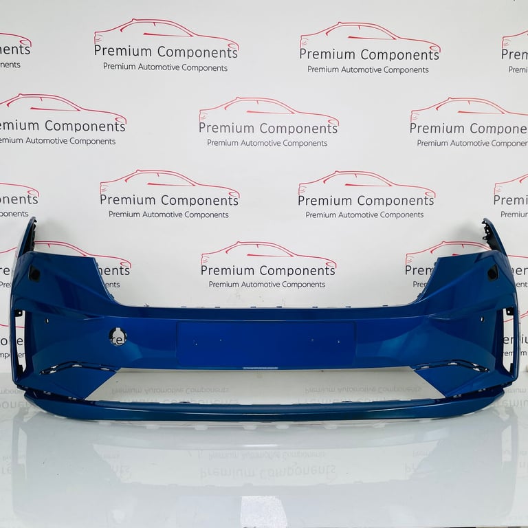 Skoda Enyaq Front Bumper Genuine Blue Iv Electric 2021 - 2023 [ao113]