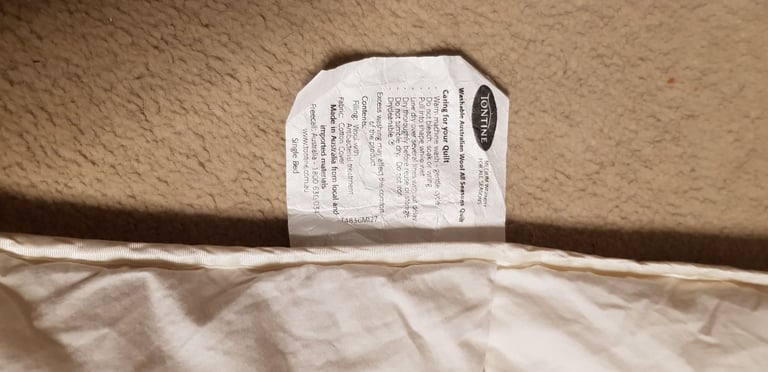 TONTINE ALL SEASON DUVET  SINGLE 