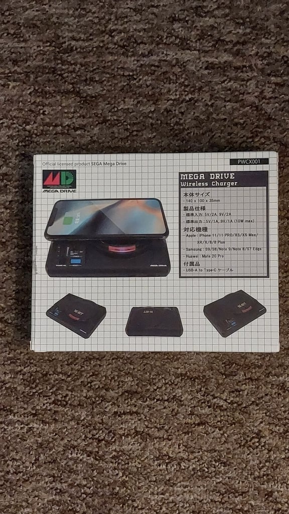 Sega megadrive scale model and megadrive charger  collectable 
