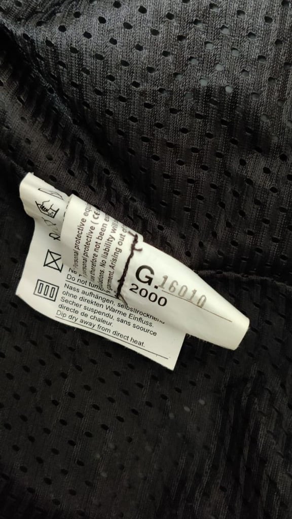 BUFFALO CE Armour Motorcycle Textile Jacket Men's M Black Red Cordura Scotchlite