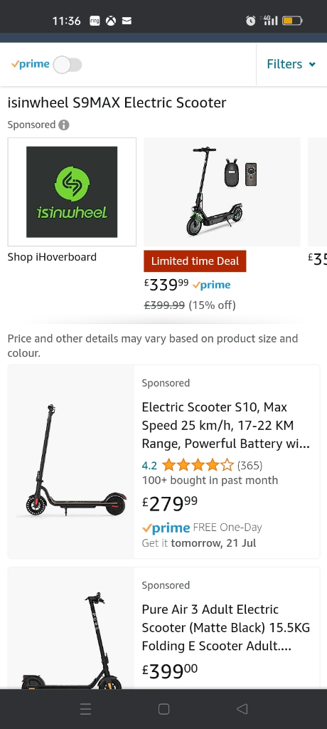 Megawheels S10 electric scooter 