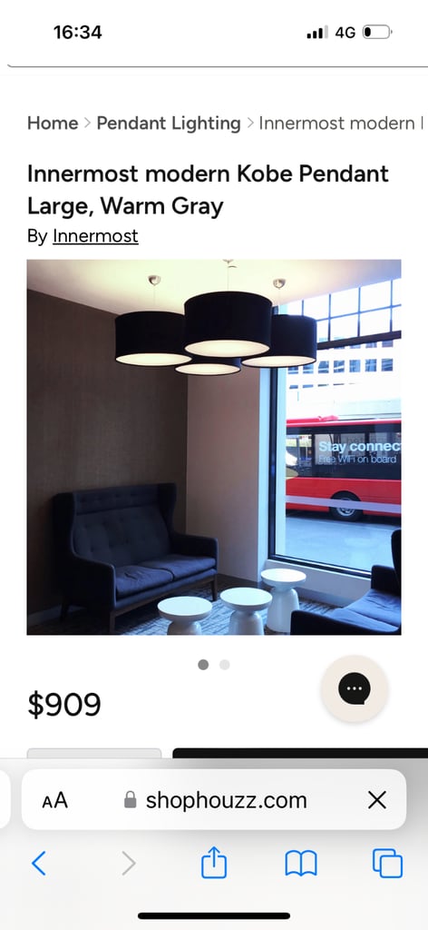 image for Innermost wool ceiling pendant 