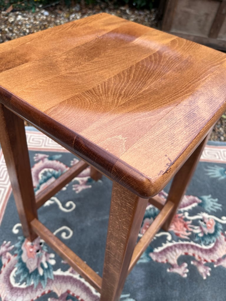 Vintage solid oak stool REDUCED 