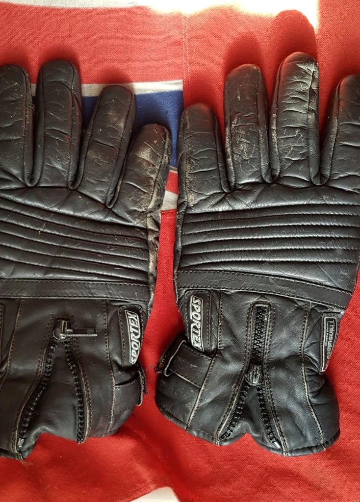 SPORTEX leather motorcycle gloves used size 11 medium large