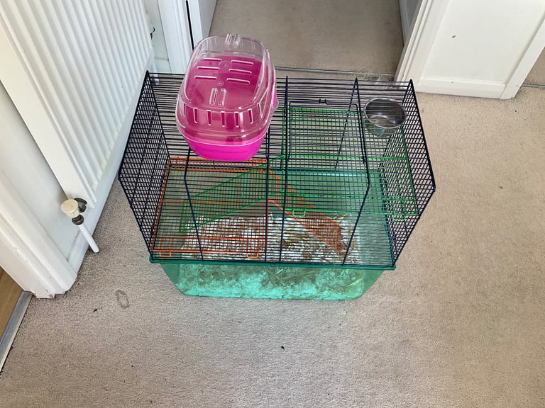 Small pet cage and pet carrier (used for gerbil)