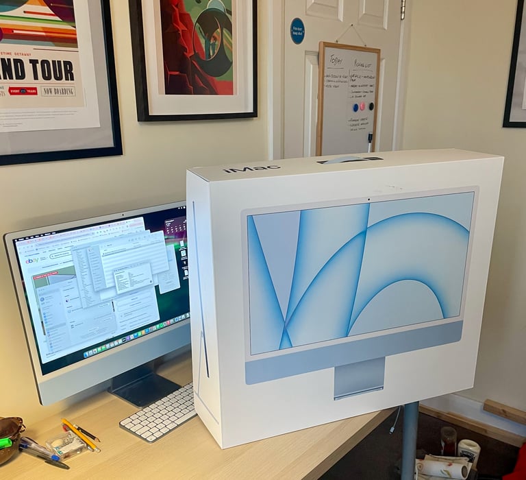 Excellent Apple iMac 24" (512GB SSD, M1, 8GB, 8-Core GPU) Blue