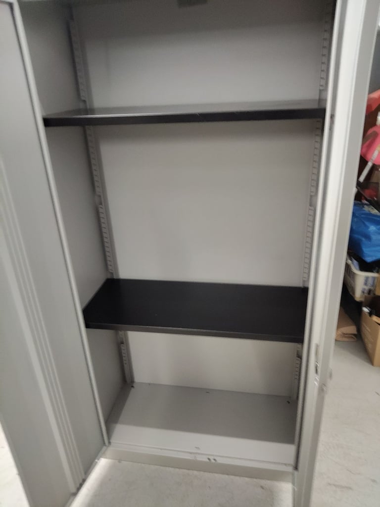 Bisley grey two door storage cabinet 