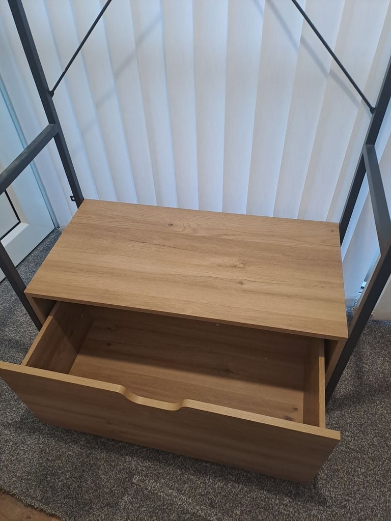 *collection only* Metal Frame Wardrobe with Drawer