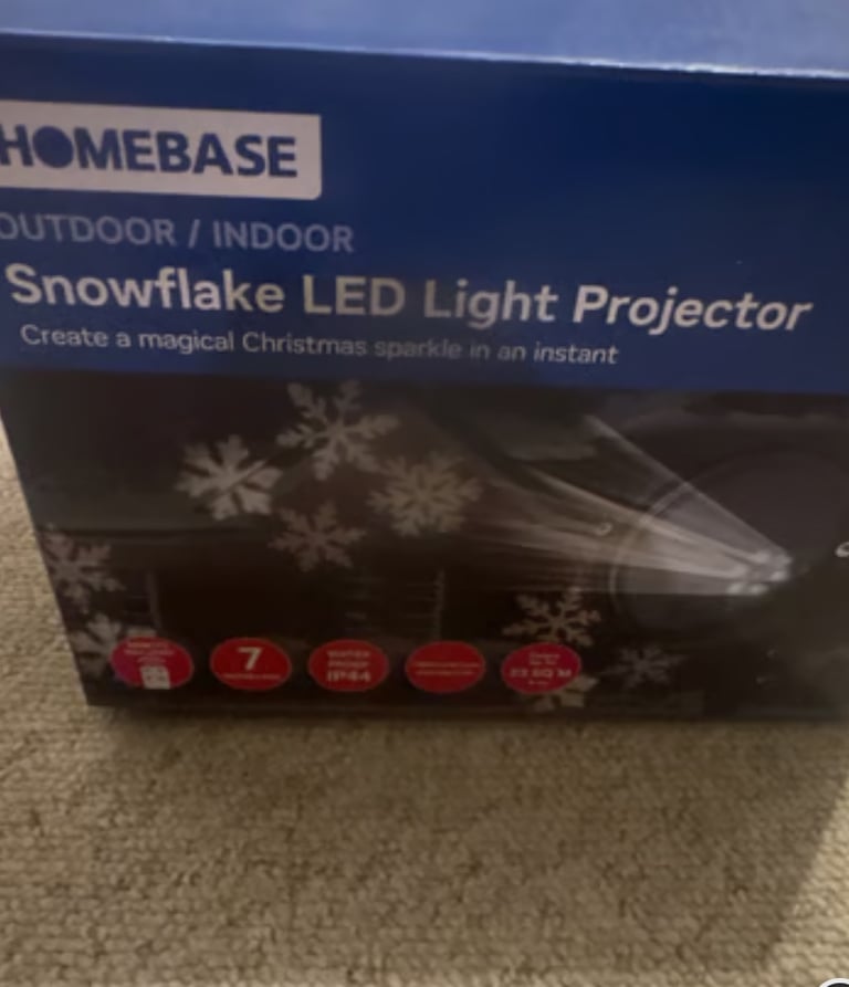 image for Homebase led snowflake projector £15