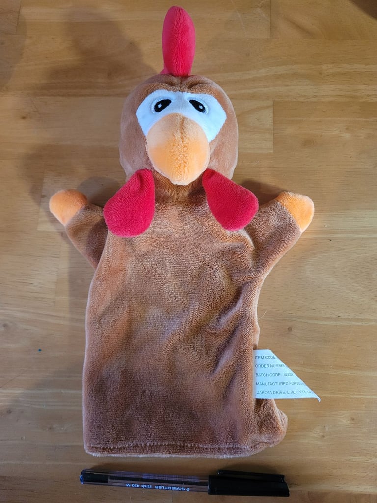 Rooster/Turkey hand puppet. Good condition.