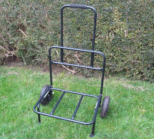 Folding fishing tackle trolley carrier
