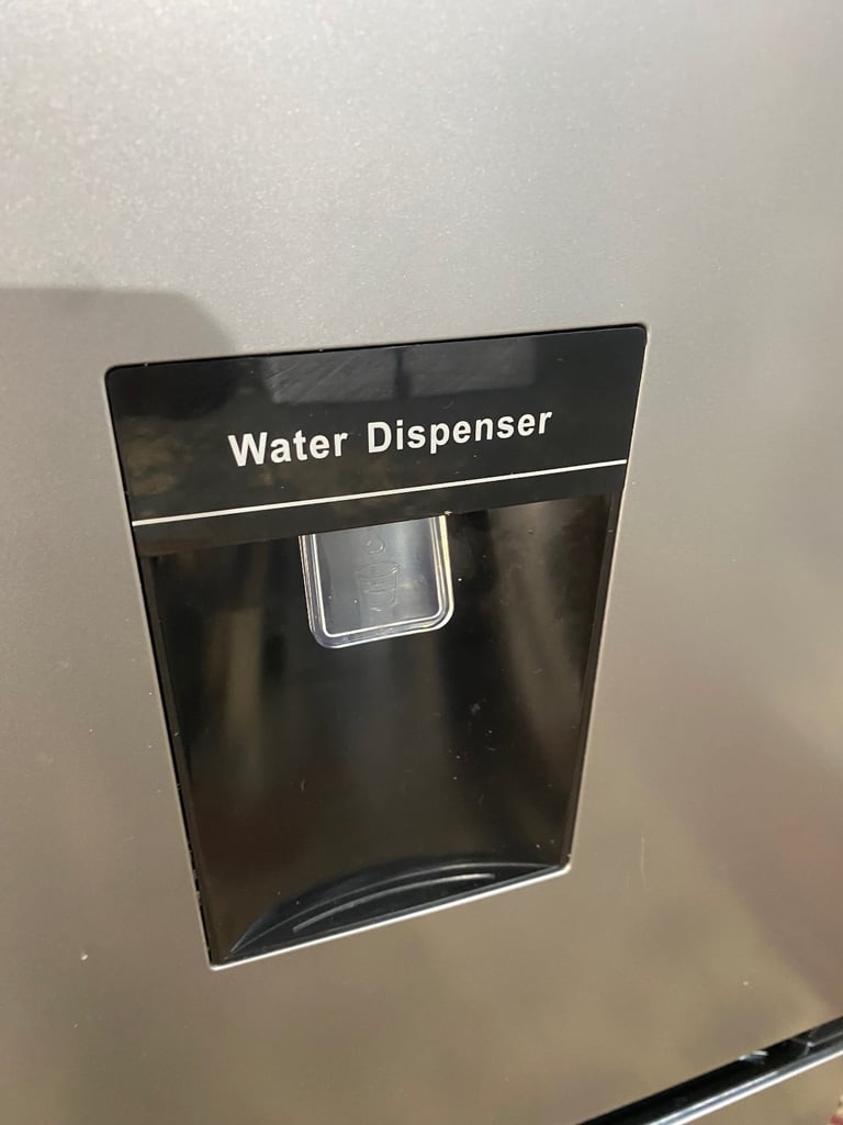 🚚Tall FridgeMaster Grey Fridge Freezer With Water Dispenser Frost Free For Sale 