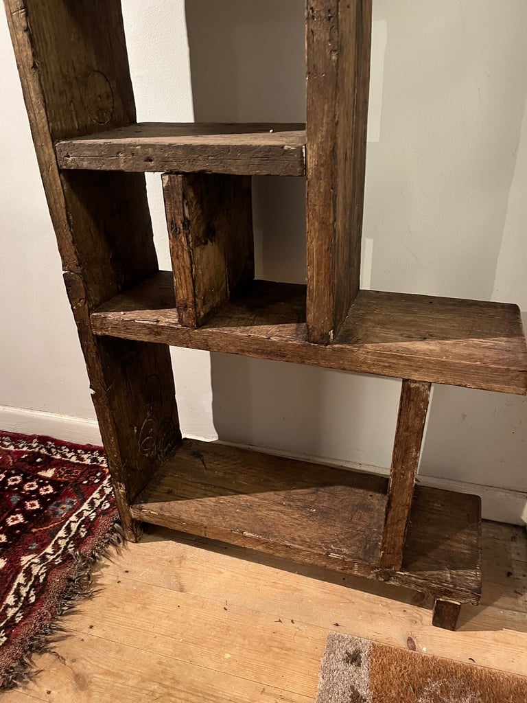 HANDCRAFTED FREESTANDING RUSTIC SHELVING 