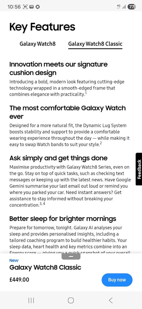 Samsung Galaxy Classic 8 Watch, brand new