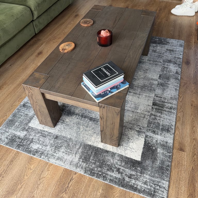 Bentley Designs Grey Logan Fumed Oak Coffee Table