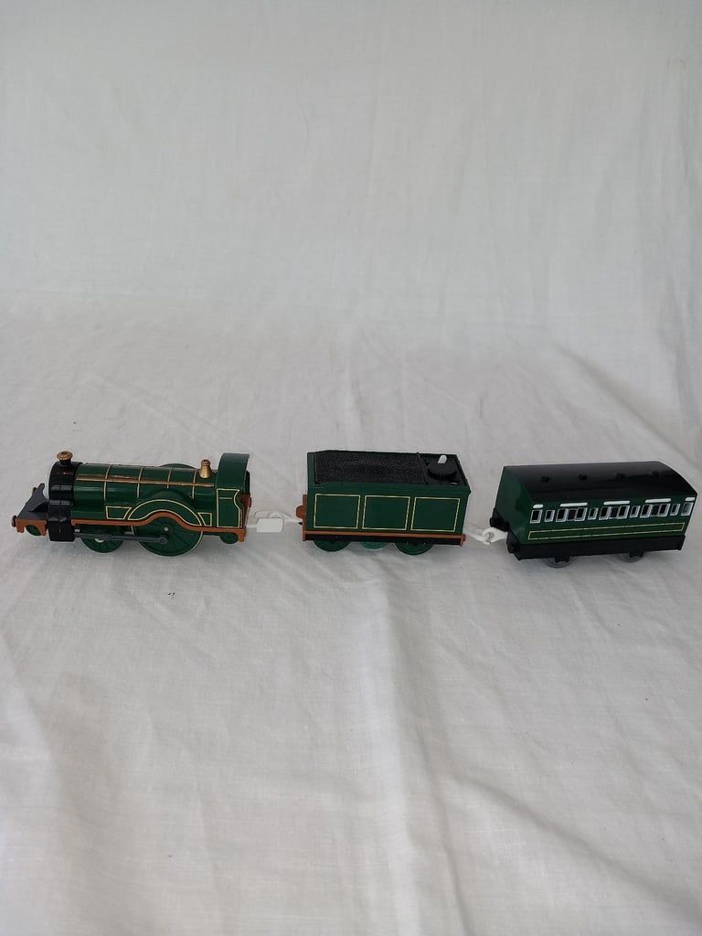 image for Thomas Tank Engine, Train Emily with  tender  and carriage. 