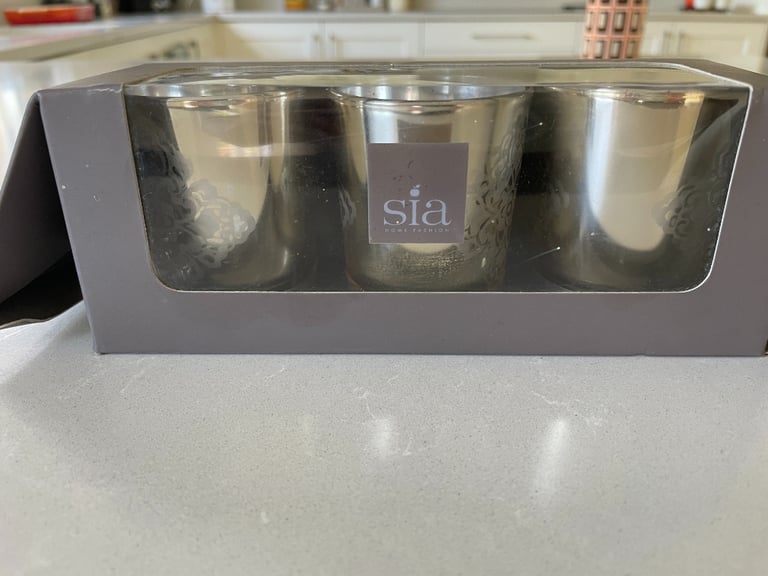image for Sia Home Fashion Sia Tea Light Holders gold/ champagne Set of 3