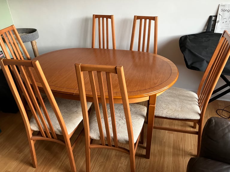 image for Dining room suite , oval extending table  & 6 chairs for sale