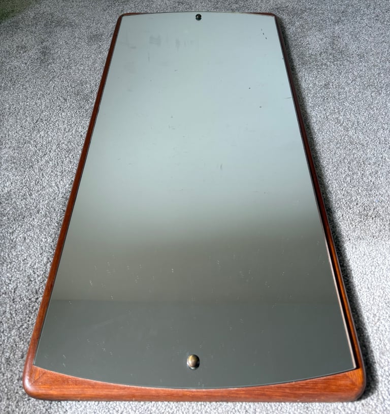 Vintage, Danish, Solid Teak Framed Mirror