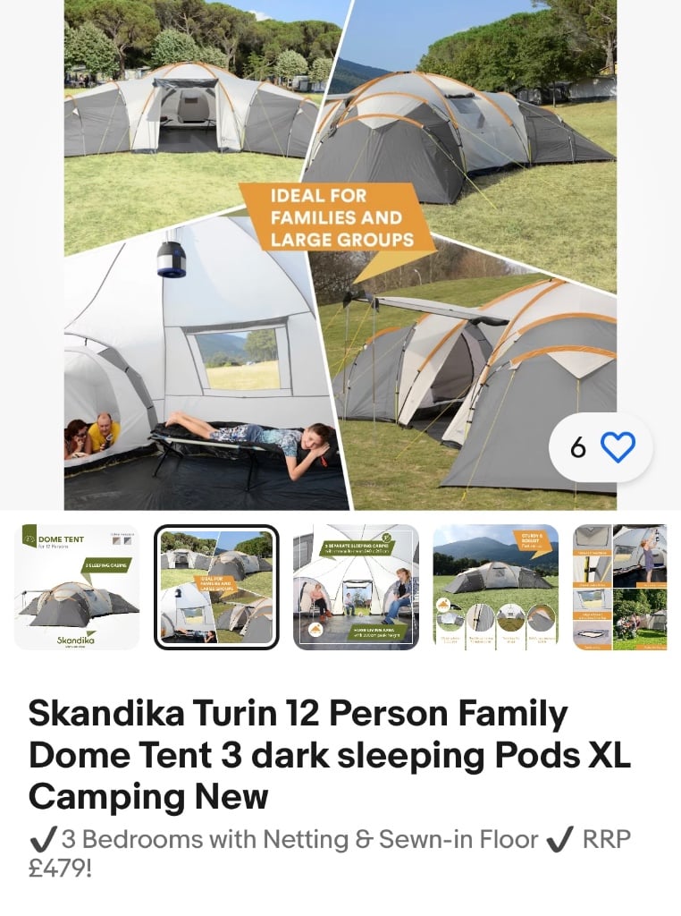 Skandika Turin 12 man dome tent