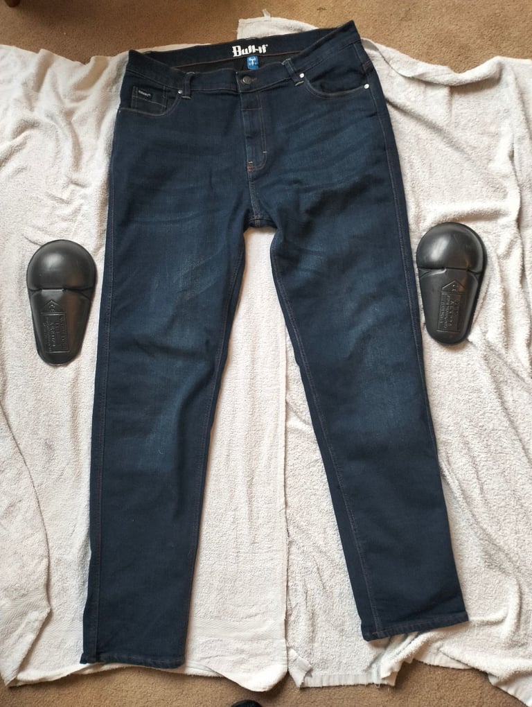 image for Bull-It Mens CE AA Stretch Denim Motorcycle Jeans Blue 38" W Reg Leg 32" 