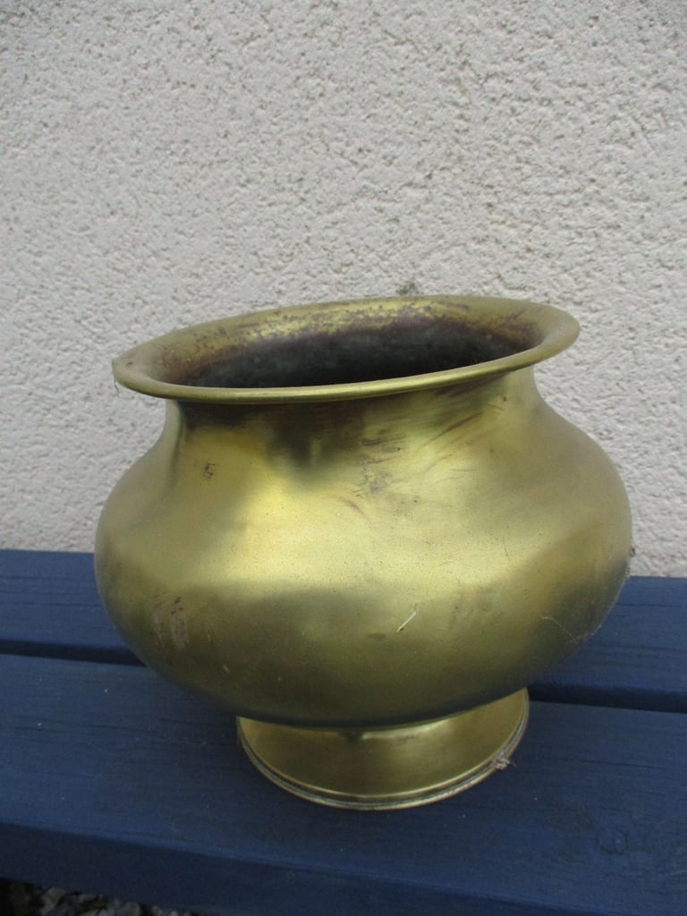 vintage Brass pots x 2